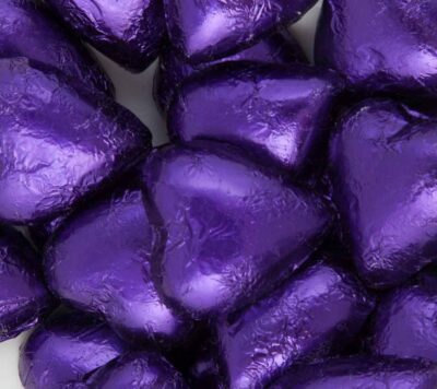 Chocolate Hearts Purple 500g