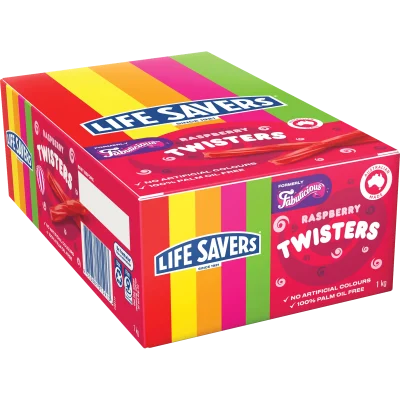 Life Savers Fabulicious Raspberry Twisters 1kg