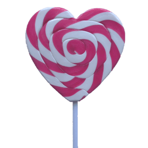 Buy Lollipops Mega Swirl Pink Heart 85gx1 Online | Lolly Warehouse