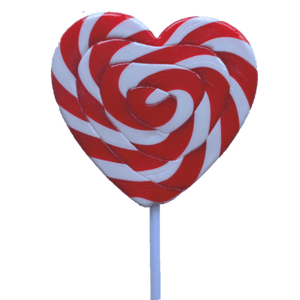 Buy Lollipops Mega Swirl Red Heart 85g x1 Online | Lolly Warehouse