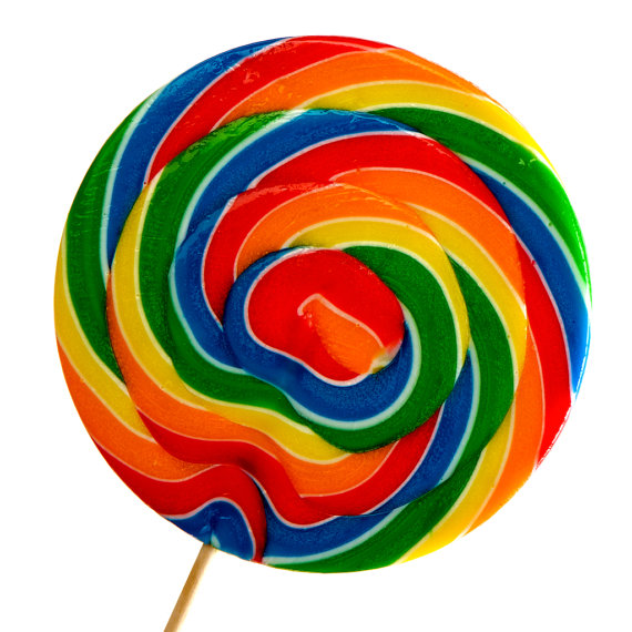 Big Lollipops With Colored Swirls