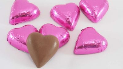 Chocolate Heart Hot Pink 500g