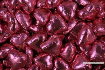 Chocolate Hearts Pink 500g