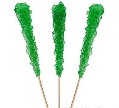 Rock Crystal Stick Green 22g Lollipop