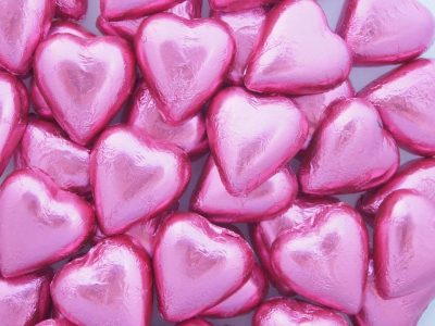 Chocolate Heart Hot Pink 500g