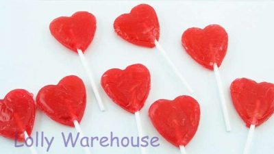 Lollipops Red Heart Small 200