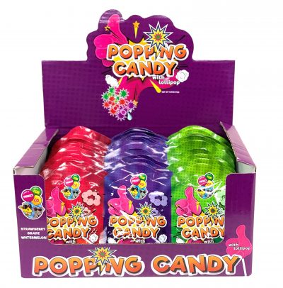 Popping Candy with Lollipop - 24 Pack Carton