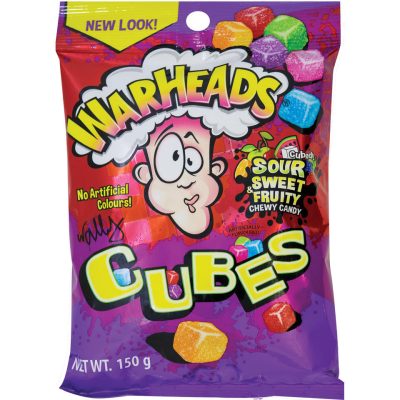 Warheads Cubes 150g Best Before July 2025