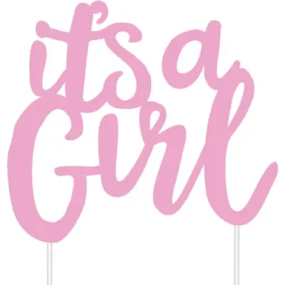 Cake Topper Its a Girl Pink