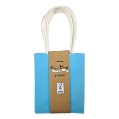 Bags Kraft Small Light Blue 5 pack