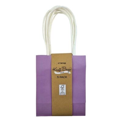 Bags Kraft Small Purple 5 Pack