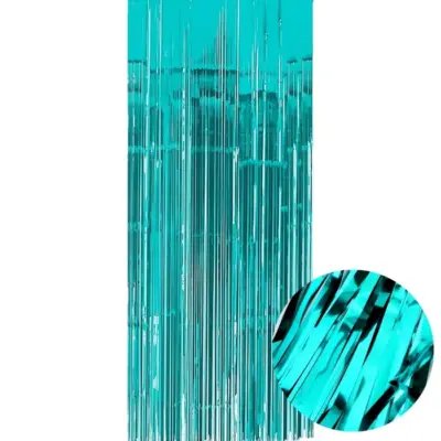 Backdrop Foil Curtain Teal
