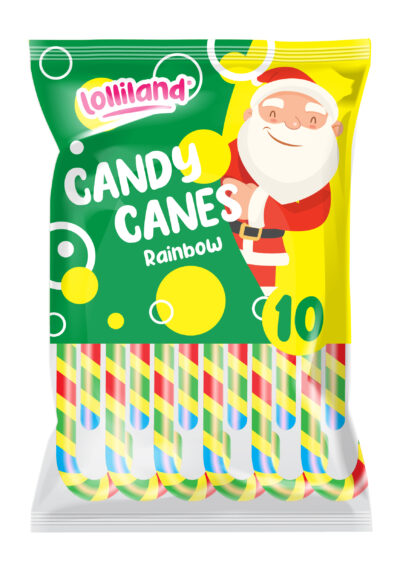 Christmas Candy Canes Rainbow 10 Pack