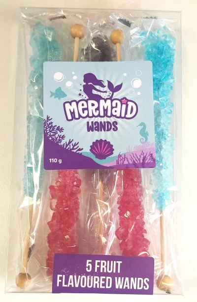 Rock Crystal Sticks Assorted Lollipops 5 Pack
