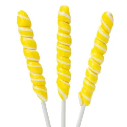 Lollipops Twist Pops Yellow 24 Pcs