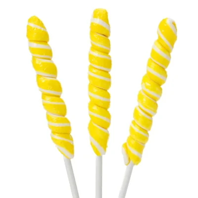 Lollipops Twist Pops Yellow 24 Pcs