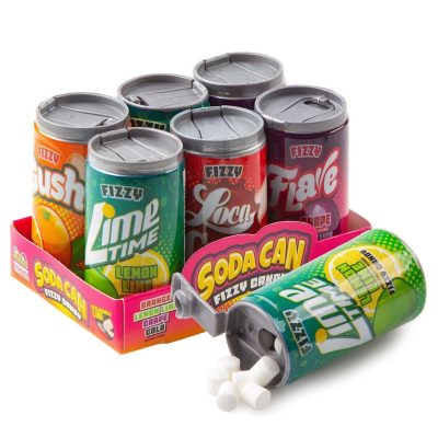 Soda Can Fizzy Candy 6 Pack Best Before June 2025