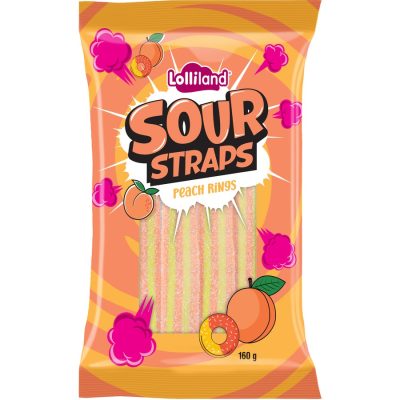Sour Straps Peach Rings 160g