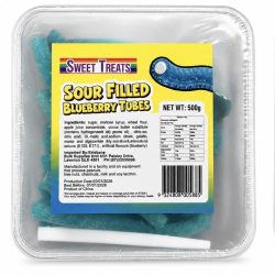 Sour Tubes Blueberry 500g